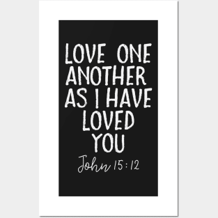 Bible Verse Design John 15:12 Posters and Art